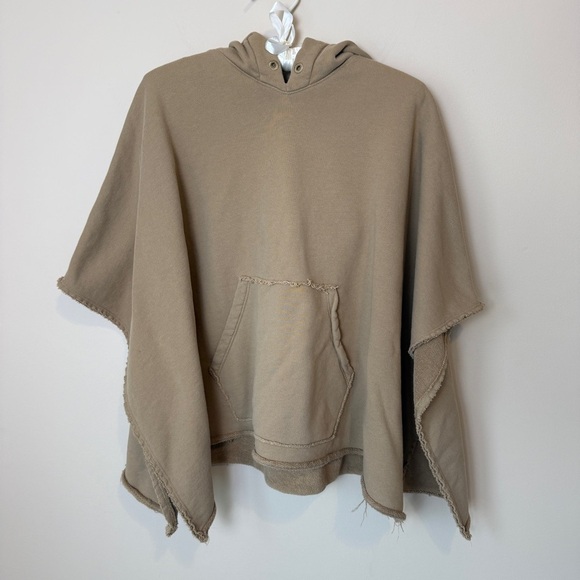 ATM Oversized French Terry Hooded Poncho - Picture 1 of 11